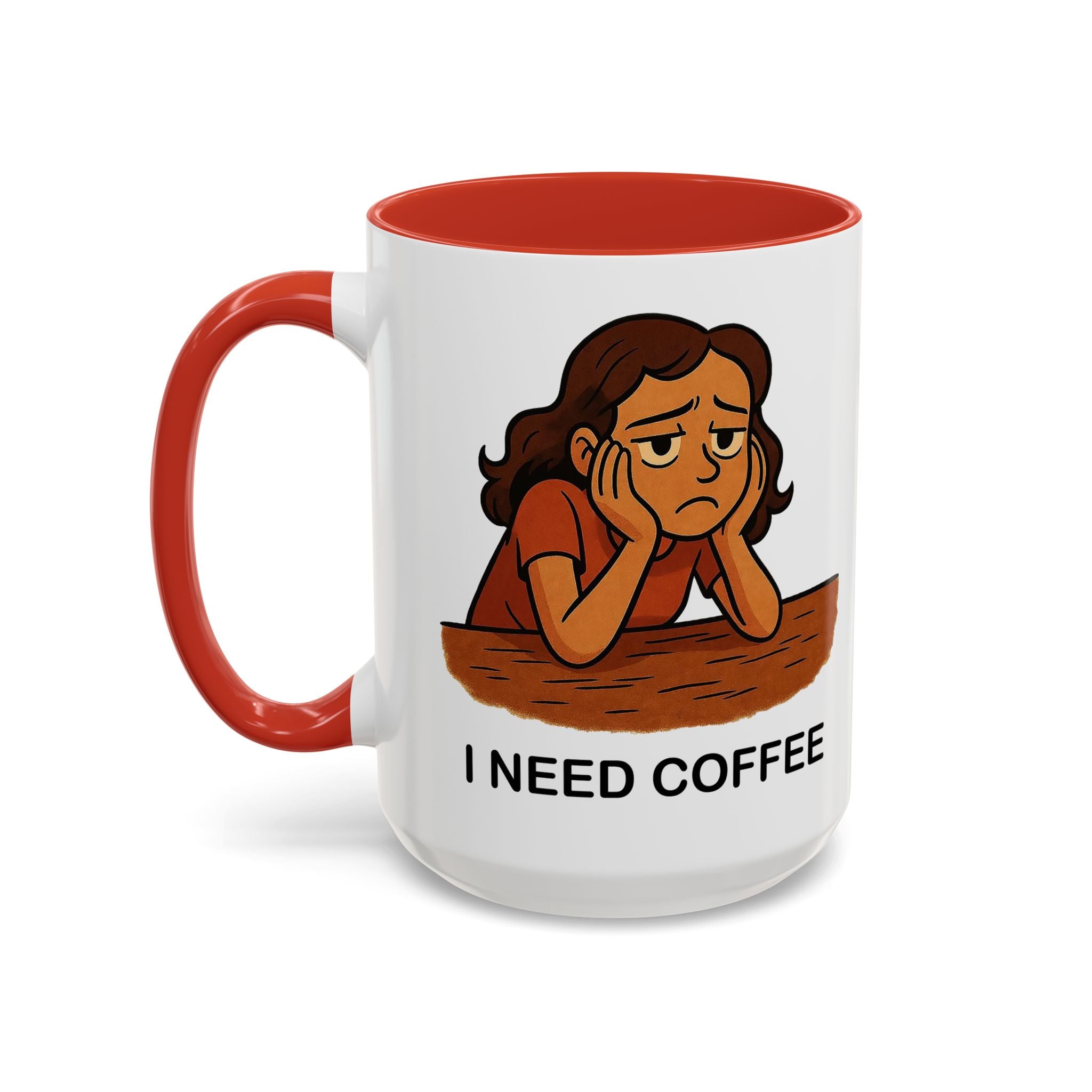 I Need Coffee Mug - Funny Coffee Lover Gift, Relatable Morning Vibes Ceramic Mug