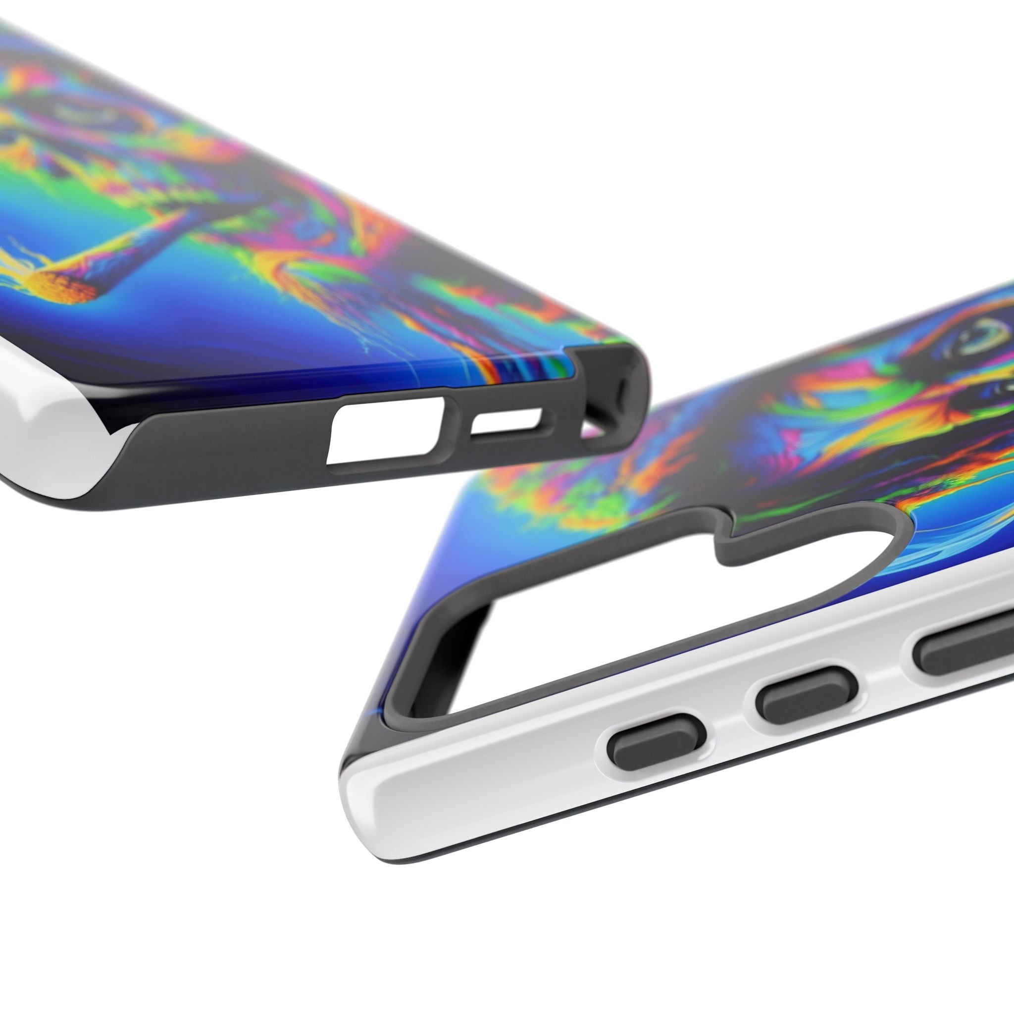 Psychedelic Phone Case, Tough Cases for Music Lovers, Bohemian Vibe, Artistic Gift, Colorful Skull Art, All Occasions