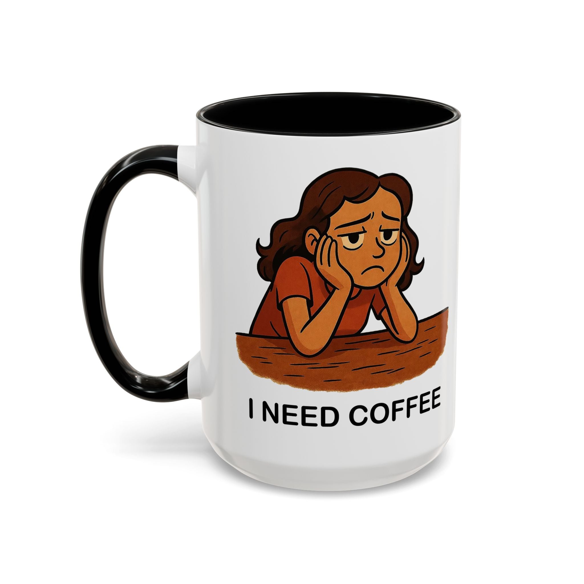 I Need Coffee Mug - Funny Coffee Lover Gift, Relatable Morning Vibes Ceramic Mug
