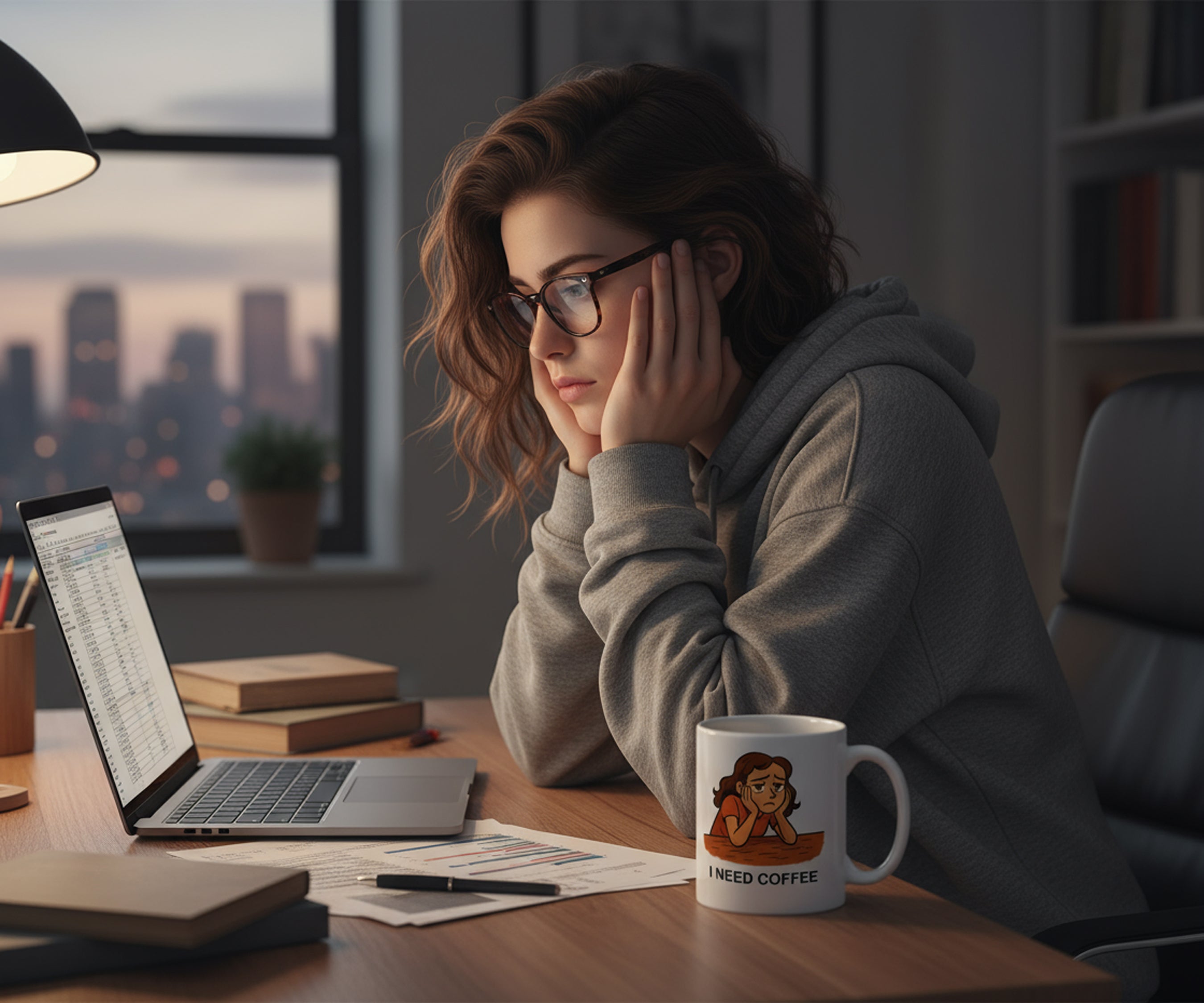 I Need Coffee Mug - Funny Coffee Lover Gift, Relatable Morning Vibes Ceramic Mug