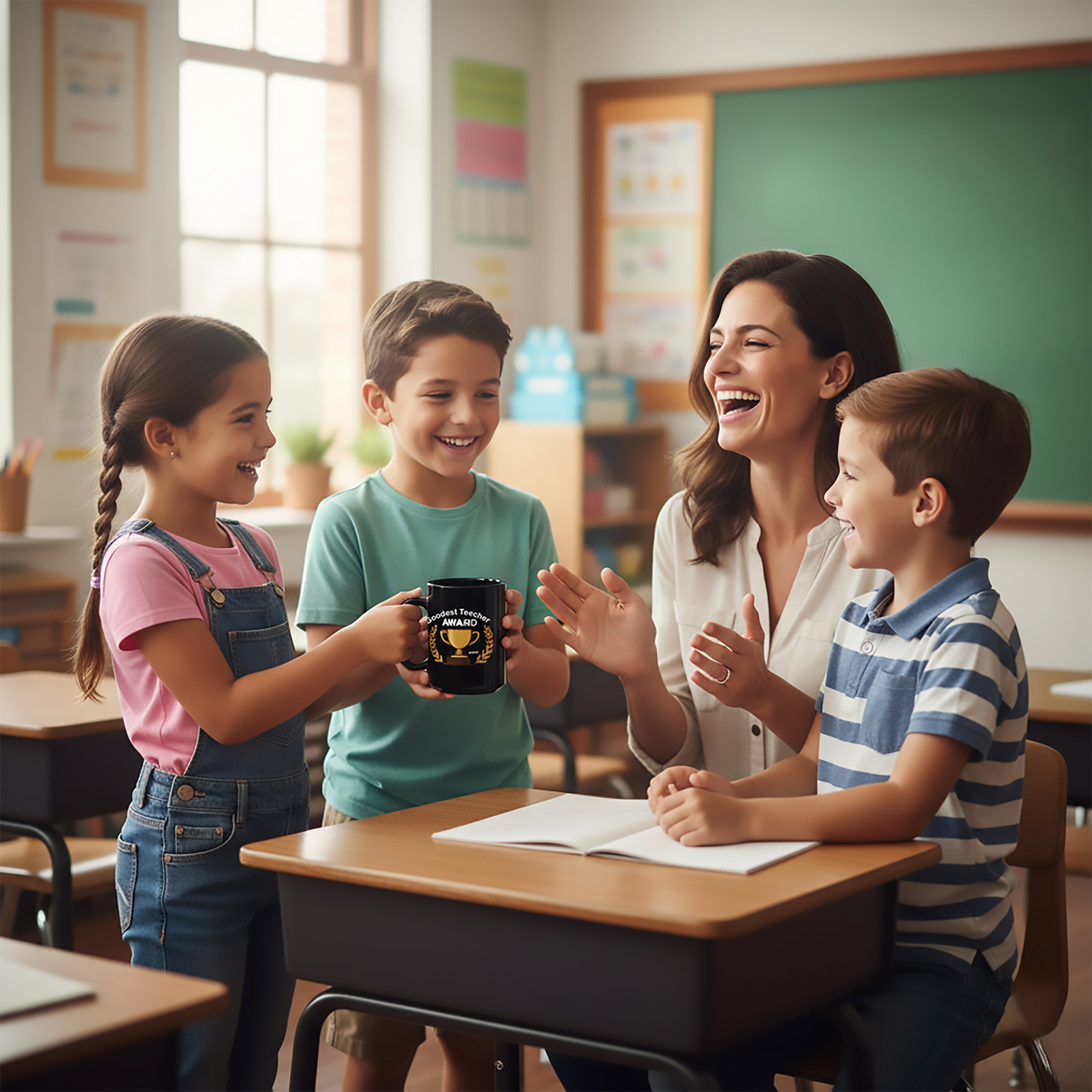 "Goodest Teecher Award Mug - Funny Teacher Appreciation Gift - 15oz Black Coffee Mug"