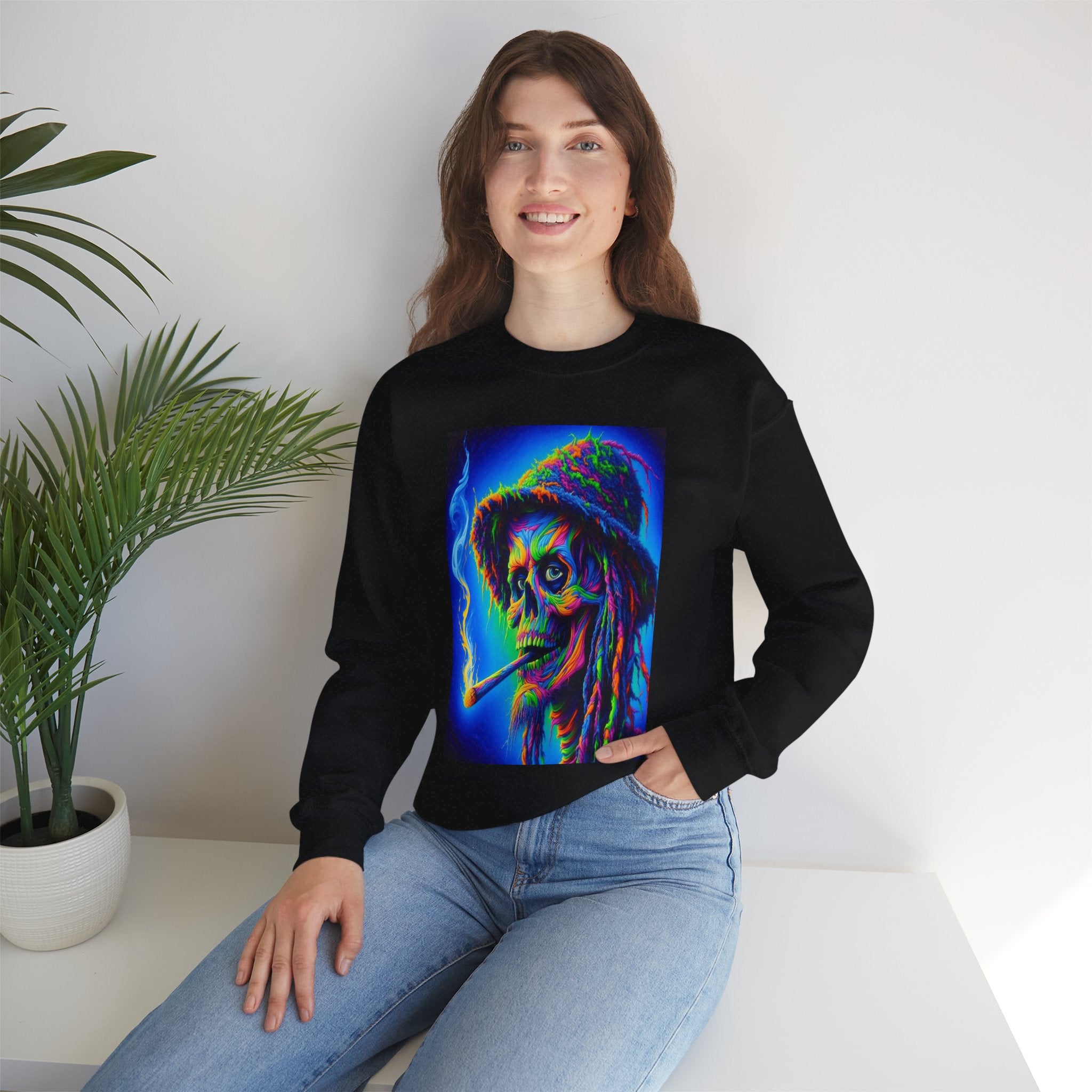 Psychedelic Character Sweatshirt - Vintage Vibe Crewneck, Unisex Sweatshirt, Art Sweater, Gift for Him/Her, Festival Wear