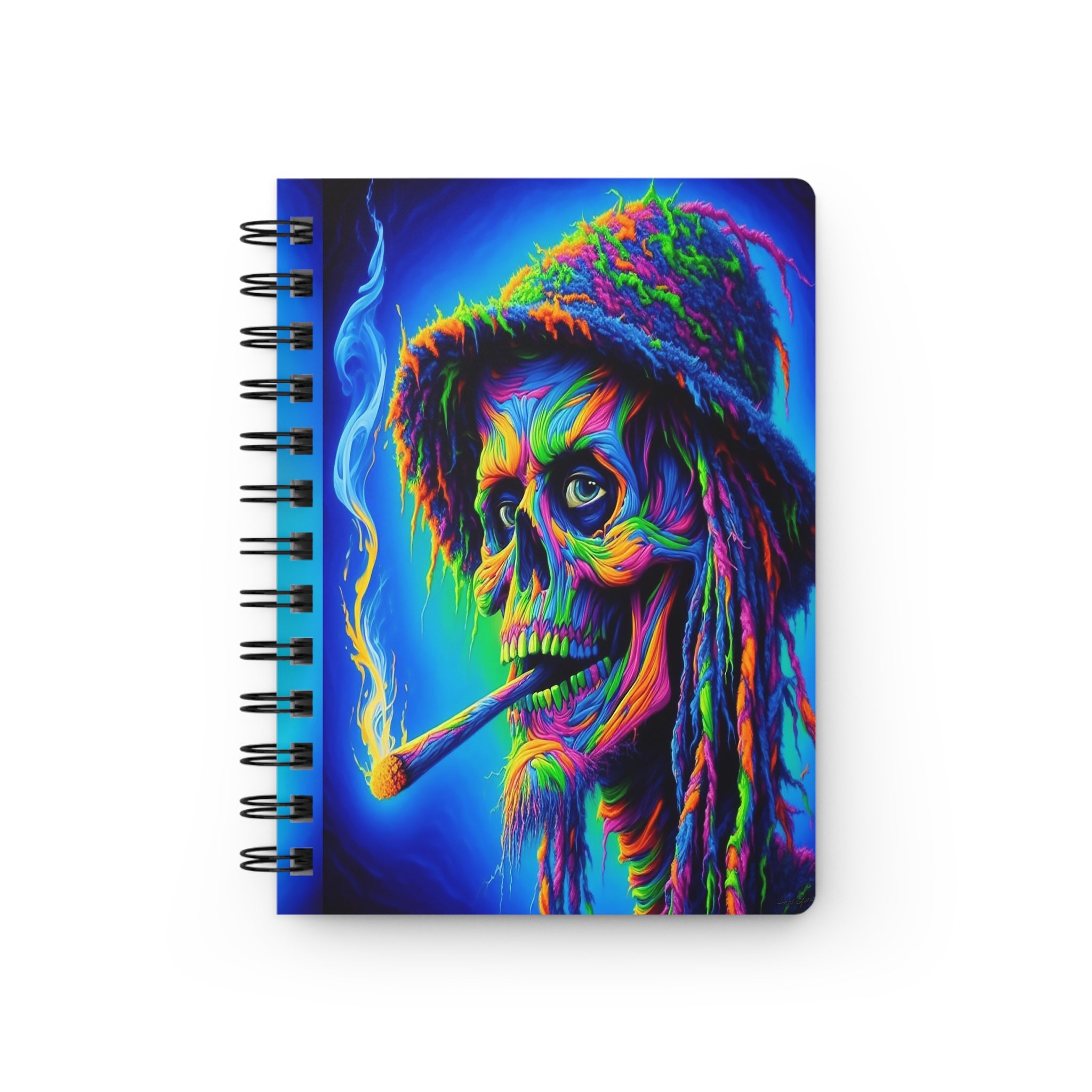 Psychedelic Skull Spiral Journal - Vibrant Art Notebook for Creatives & Students