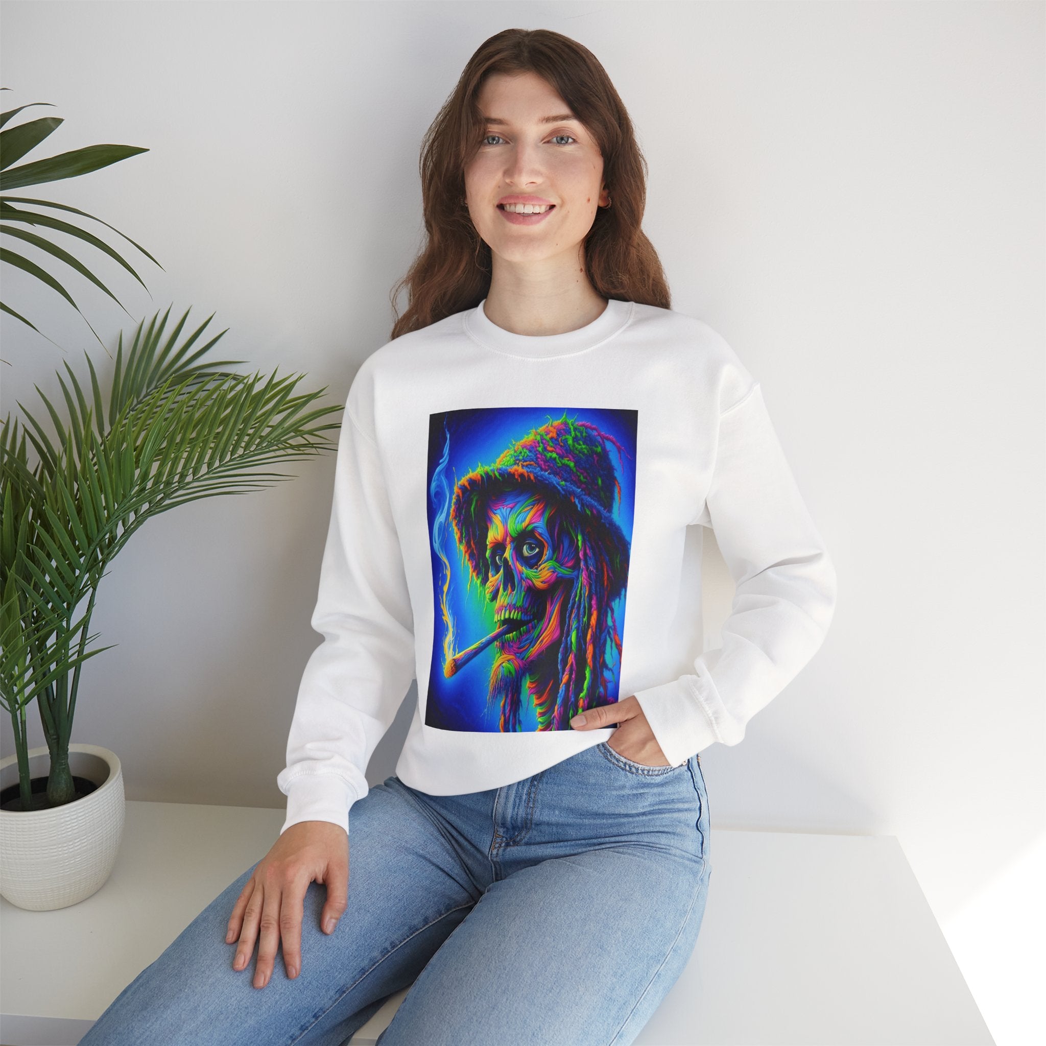 Psychedelic Character Sweatshirt - Vintage Vibe Crewneck, Unisex Sweatshirt, Art Sweater, Gift for Him/Her, Festival Wear